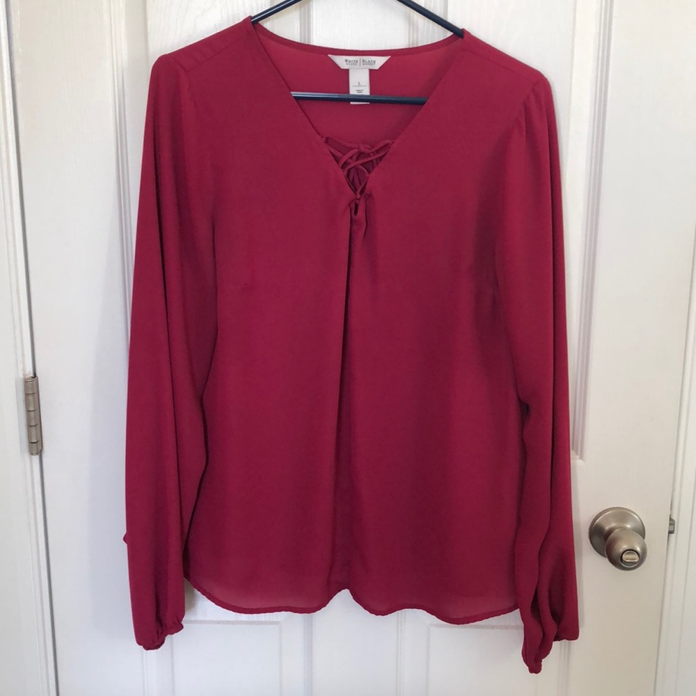 Beautiful longsleeved red blouse
